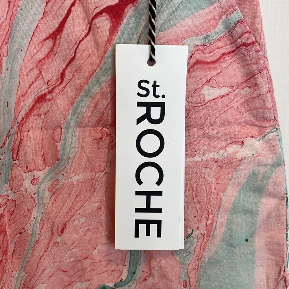 St. Roche Organic Cotton Bird Shorts In Pink Marble Nwt Sz Large — image 4 of 8